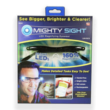 Cargar imagen en el visor de la galería, Gafas con Aumento LED Mighty Sight – Lentes con Luz y Aumento 160% para Visión Precisa

