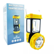 Cargar imagen en el visor de la galería, Linterna Solar 2 en 1 HW-1277 – Farol de Camping y Foco Frontal Recargable Multifuncional

