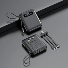 Cargar imagen en el visor de la galería, Power Bank 10000mAh con Cables Integrados – Batería Externa Portátil con Carga Rápida 2.1A
