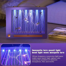 Cargar imagen en el visor de la galería, Lámpara Antimosquitos Eléctrica Recargable UV – Trampa Silenciosa sin Químicos para Interior y Exterior (Blanca)
