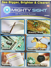Cargar imagen en el visor de la galería, Gafas con Aumento LED Mighty Sight – Lentes con Luz y Aumento 160% para Visión Precisa
