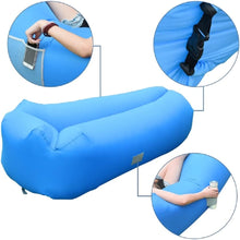 Cargar imagen en el visor de la galería, Sofá Inflable Portátil Impermeable con Cojines – Asiento Hinchable para Playa, Camping, Piscina y Jardín
