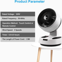 Cargar imagen en el visor de la galería, Ventilador Turbo de Mesa Silencioso 3D – Oscilación, Temporizador y Mando a Distancia
