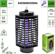 Cargar imagen en el visor de la galería, Lámpara Antimosquitos AMBE Recargable – Matamosquitos Eléctrico UV Portátil Interior y Exterior
