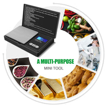Cargar imagen en el visor de la galería, Báscula Digital de Precisión 500g x 0.01g – Compacta, Portátil y Multifunción
