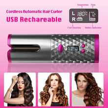 Cargar imagen en el visor de la galería, Rizador de Pelo Automático Inalámbrico – Rizador de Cerámica USB para Rizos Duraderos
