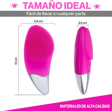 Cargar imagen en el visor de la galería, Cepillo Limpiador Facial Eléctrico de Silicona – Exfoliante y Masajeador Recargable
