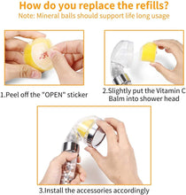 Cargar imagen en el visor de la galería, Cabezal de Ducha con Filtro de Vitamina C – Alcachofa con Aroma a Limón y Efecto Spa
