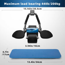 Cargar imagen en el visor de la galería, Rodillo Abdominal con Rebote Automático – Ruedas Dobles Estables + Alfombrilla
