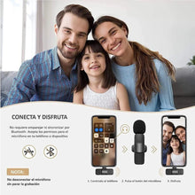 Cargar imagen en el visor de la galería, Micrófono Inalámbrico K9 para Móvil – Audio Profesional Plug &amp; Play para iPhone y Android
