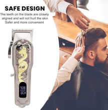 Cargar imagen en el visor de la galería, Cortadora de Pelo Inalámbrica Profesional – Recargable USB con 8 Peines Guía y Bajo Ruido
