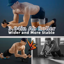 Cargar imagen en el visor de la galería, Rodillo Abdominal con Rebote Automático – Ruedas Dobles Estables + Alfombrilla
