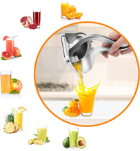 Cargar imagen en el visor de la galería, Exprimidor Manual de Acero Inoxidable – Para Limón y Naranja con Filtro Desmontable
