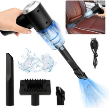 Cargar imagen en el visor de la galería, Aspiradora de Mano Inalámbrica 120W – Mini Aspirador USB para Coche, Hogar y Oficina
