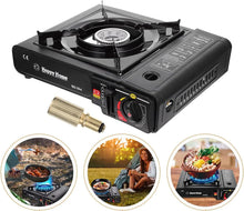 Cargar imagen en el visor de la galería, Hornillo Portátil Happy Home – Cocina Compacta para Camping y Uso Exterior
