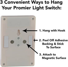 Cargar imagen en el visor de la galería, Pack 4 Luces LED Inalámbricas 200 Lúmenes – Interruptor Promier con Imán y Adhesivo
