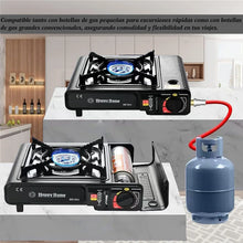 Cargar imagen en el visor de la galería, Hornillo Portátil Happy Home – Cocina Compacta para Camping y Uso Exterior
