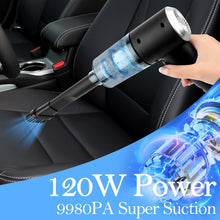 Cargar imagen en el visor de la galería, Aspiradora de Mano Inalámbrica 120W – Mini Aspirador USB para Coche, Hogar y Oficina
