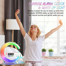 Cargar imagen en el visor de la galería, Lámpara de Escritorio LED con Carga Inalámbrica, Altavoz Bluetooth y Despertador

