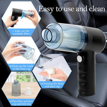 Cargar imagen en el visor de la galería, Aspiradora de Mano Inalámbrica 120W – Mini Aspirador USB para Coche, Hogar y Oficina
