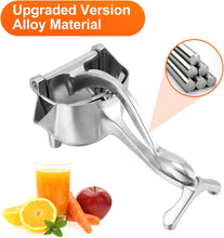Cargar imagen en el visor de la galería, Exprimidor Manual de Acero Inoxidable – Para Limón y Naranja con Filtro Desmontable
