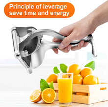 Cargar imagen en el visor de la galería, Exprimidor Manual de Acero Inoxidable – Para Limón y Naranja con Filtro Desmontable
