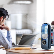 Cargar imagen en el visor de la galería, Mini Aire Acondicionado Portátil USB sin Aspas – Ventilador 6 Velocidades con Temporizador y Luz LED Ambiental

