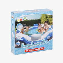 Cargar imagen en el visor de la galería, Piscina Familiar Inflable con Asientos y Posavasos – 183x183x51 cm, 390 L, Para 4 Personas
